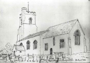 The church in 1822 from the south-east [Z49/1077]